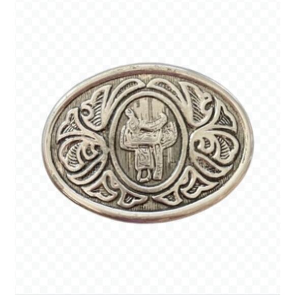 Avon Horse Saddle Western Ornate Scroll Cowgirl Cowboy Belt Buckle - Picture 1 of 5